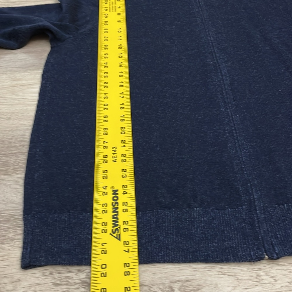 Brooks Brothers Navy 100% Extra Fine Merino Wool Zip Front Men's Cardigan Large - Picture 10 of 12